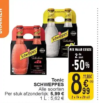 Cora Tonic SCHWEPPES aanbieding