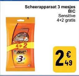 Cora Scheerapparaat 3 mesjes BIC aanbieding