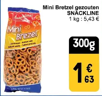 Cora Mini Bretzel gezouten SNACKLINE aanbieding