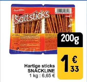 Cora Hartige sticks SNACKLINE aanbieding