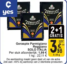 Cora Solo italia geraspte parmigiano reggiano aanbieding