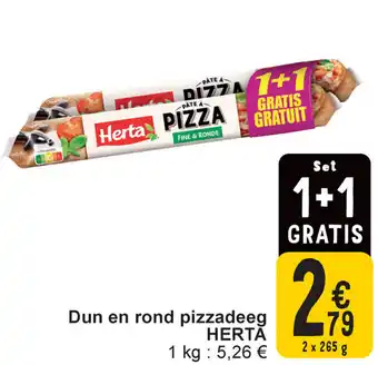 Cora Herta dun en rond pizzadeeg aanbieding