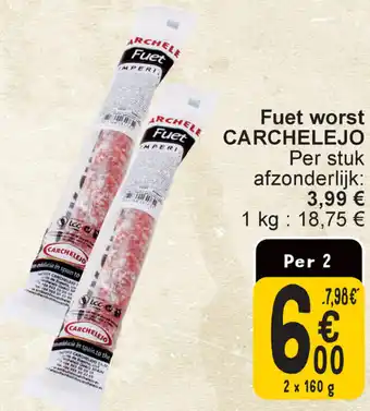 Cora Carchelejo fuet worst aanbieding