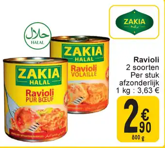 Cora Zakia ravioli aanbieding