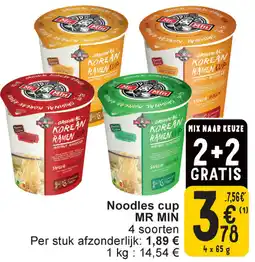 Cora Mr min noodles cup aanbieding