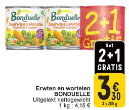 Cora Bonduelle Erwten en wortelen aanbieding