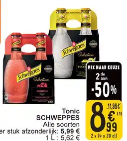 Cora Schweppes tonic aanbieding