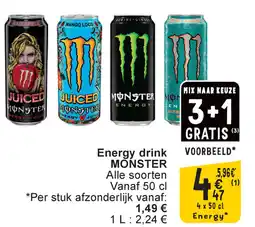 Cora Monster energy drink aanbieding