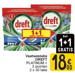 Cora Dreft platinum + 2 vaatwastabs aanbieding