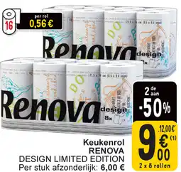 Cora Renova design limited edition keukenrol aanbieding