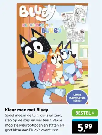 Boekenvoordeel Kleur mee met Bluey aanbieding