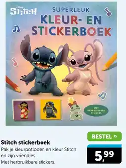 Boekenvoordeel Stitch stickerboek aanbieding