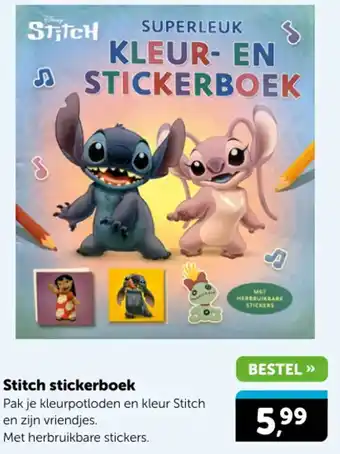 Boekenvoordeel Stitch stickerboek aanbieding