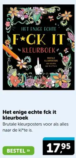 Boekenvoordeel Het enige echte fck it kleurboek aanbieding