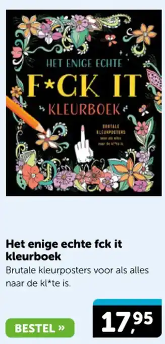 Boekenvoordeel Het enige echte fck it kleurboek aanbieding