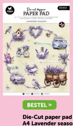 Boekenvoordeel Die-Cut paper pad A4 Lavender season aanbieding