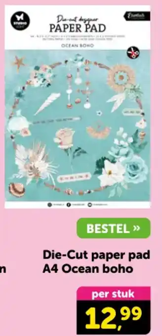 Boekenvoordeel Die-Cut paper pad A4 Ocean boho aanbieding