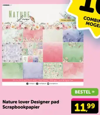 Boekenvoordeel Nature lover Designer pad Scrapbookpapier aanbieding