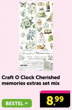 Boekenvoordeel Craft O Clock Cherished memories extras set mix aanbieding