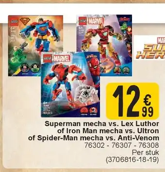 Cora Superman mecha vs. Lex Luthor of Iron Man mecha vs. Ultron of Spider-Man mecha vs. Anti-Venom aanbieding