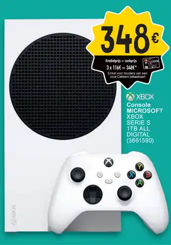 Cora Console microsoft xbox serie s aanbieding