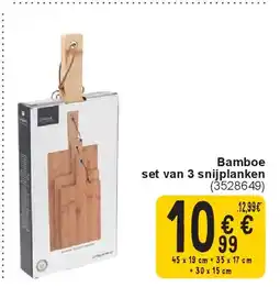 Cora Bamboe set van 3 snijplanken aanbieding