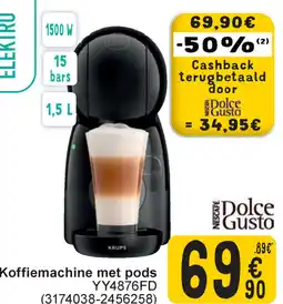 Cora Koffiemachine met pods YY4876FD aanbieding