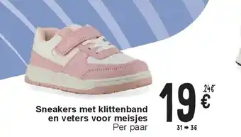 Cora Sneakers met klittenband en veters voor meisjes aanbieding