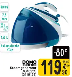 Cora Domo elektro stoomgenerator DO1022S aanbieding