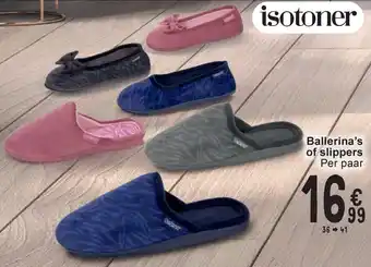 Cora Isotoner ballerina's of slippers aanbieding