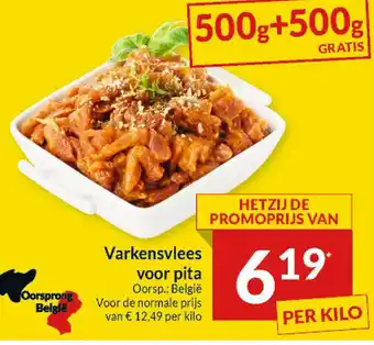 Intermarché Varkensvlees voor pita aanbieding