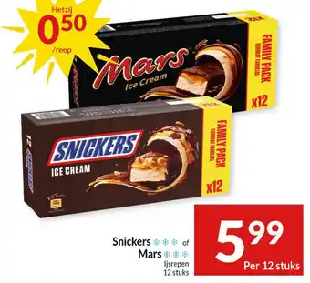 Intermarché Snickers of Mars aanbieding