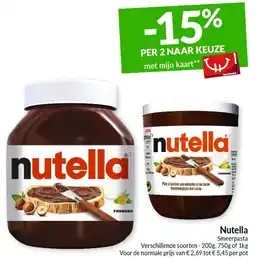 Intermarché Nutella Smeerpasta aanbieding