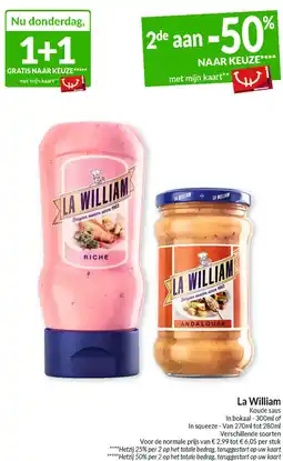 Intermarché La William Koude saus aanbieding