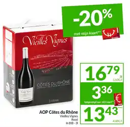 Intermarché AOP Côtes du Rhône Vieilles Vignes Rood aanbieding