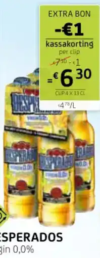 BelBev Desperados virgin 0,0% aanbieding