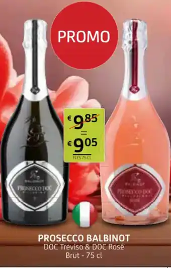 BelBev Prosecco balbinot aanbieding