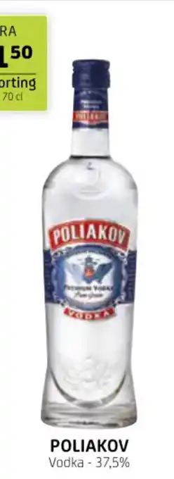 BelBev Poliakov vodka  37,5% aanbieding