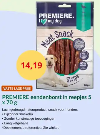 Maxi Zoo Premiere eendenborst in reepjes aanbieding