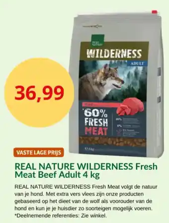 Maxi Zoo Real nature wilderness fresh meat beef adult aanbieding