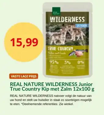 Maxi Zoo Real nature wilderness junior true country kip met zalm aanbieding