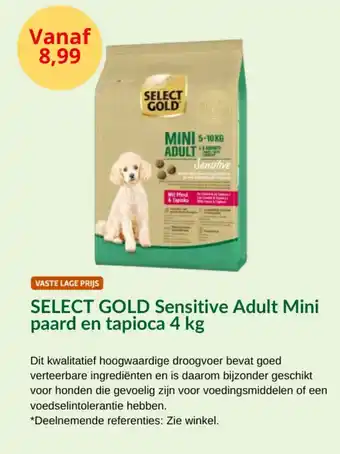 Maxi Zoo Select gold sensitive adult mini paard en tapioca aanbieding