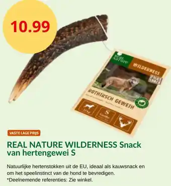 Maxi Zoo Real nature wilderness snack van hertengewei S aanbieding