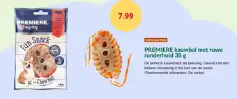 Maxi Zoo Premiere kauwbal met ruwe runderhuid aanbieding