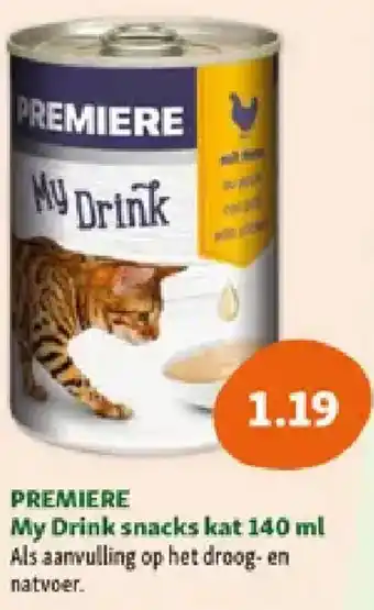 Maxi Zoo Premiere my drink snacks kat aanbieding