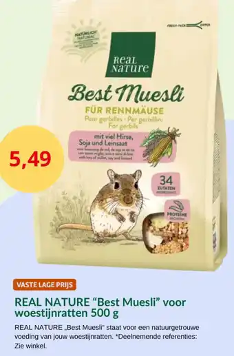 Maxi Zoo Real nature best muesli voor woestijnratten aanbieding