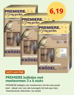 Maxi Zoo Premiere bolletjes met meelwormen aanbieding