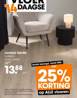 Kwantum Laminaat Oakville Lichtbruin aanbieding