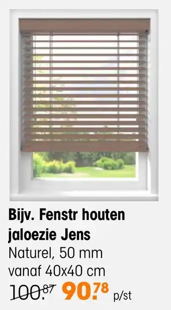 Kwantum Fenstr houten jaloezie Jens aanbieding