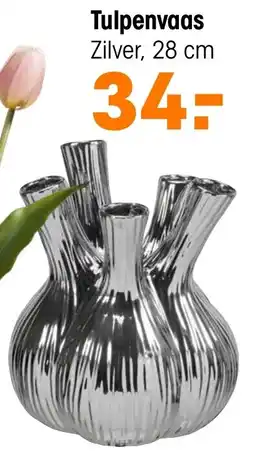 Kwantum Tulpenvaas Zilver aanbieding